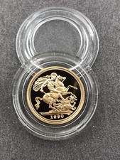 1990 Gold Proof Half sovereign with Box and COA