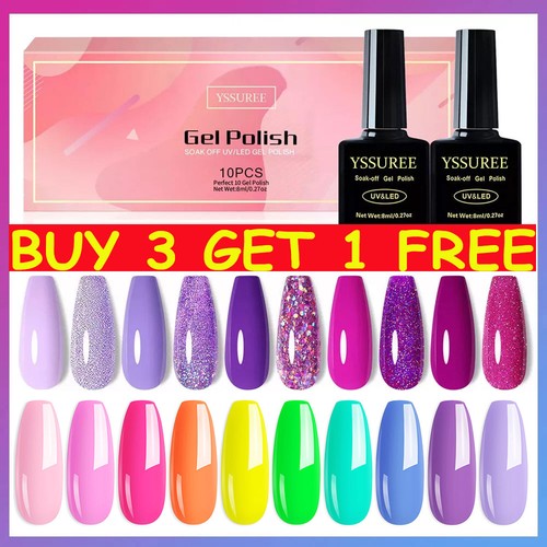 10pcs nail gel polish set - polish, soak