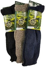 Mens 6 Pairs Welly Socks Long