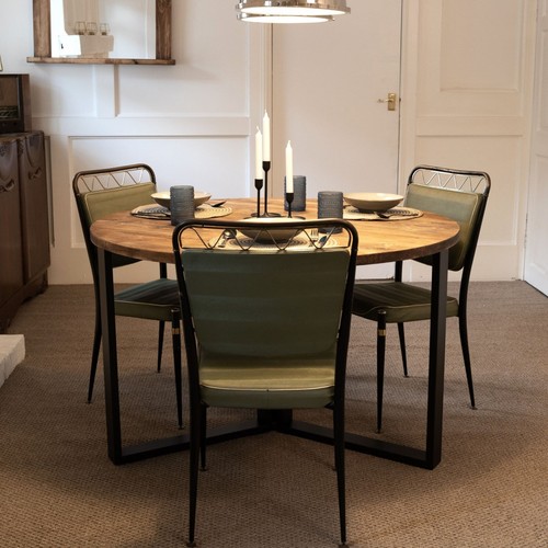 Astrid round reclaimed wood - round,