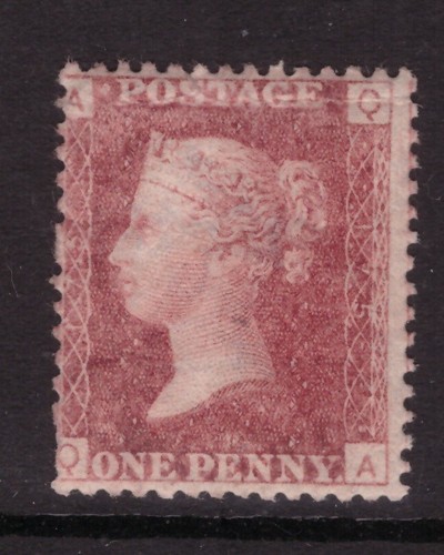 1858 penny red sg43 44 - 1d,