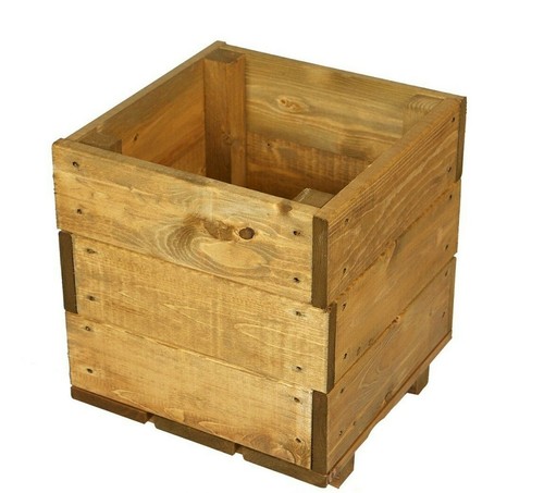 Square wooden planter plant - wooden,