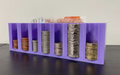 Coin cash note money organiser - coin,