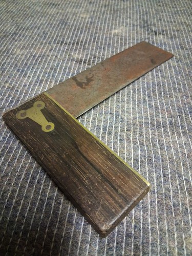 Vintage hardwood brass inch - vintage,