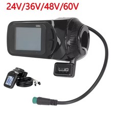 E-Bike 24V/36V/48V S886 LCD Display Thumb Throttle 2 in 1 Power Speed Meter