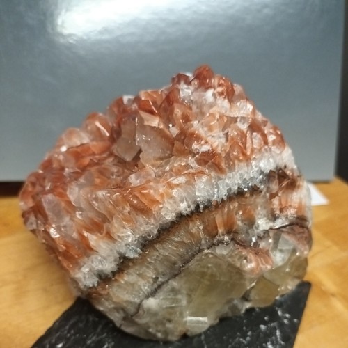 Red layered calcite large - layered,