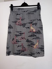 Size 8 White Stuff Skirt Doberman Dog Print
