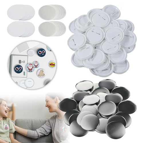 Badge button blanks 75mm pin - button,