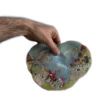 Set 4 Hand Painted Silk Fox