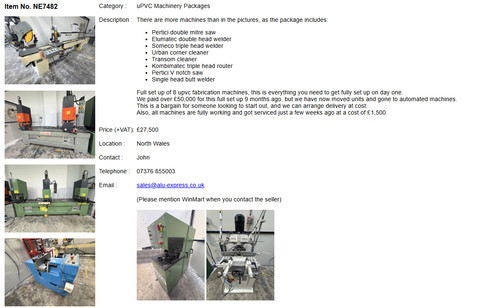 Upvc fabrication machinery - fabrication,