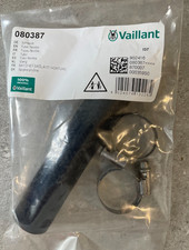 Vaillant ecoMAX 824 828 835 E VUW Flexible Rubber Tube & Clips 080387 Genuine
