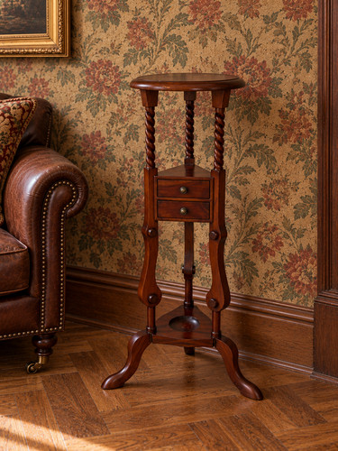 Vintage plant stand wooden - stand,
