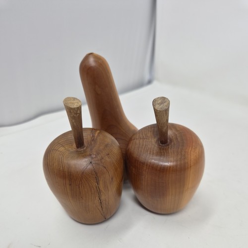 Wooden fruit ornaments vintage - ornaments,