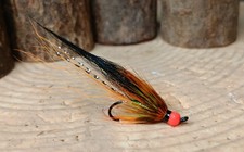 3 X Hot Head Green Butt Cascade  Salmon Flies  Kamasan Singles  size 10 & 8