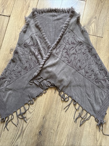 Ladies brown shawls open west - shawls,