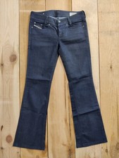 DIESEL LOUVLEY DARK BLUE JEANS W29 L31 WOMENS STRETCH DENIM BOOTCUT LOW WAIST