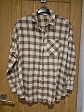 Brown Cream Check Long Shirt