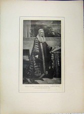 Original Old Antique Print 1789 William Page Wood Lord Chancellor Hatherley