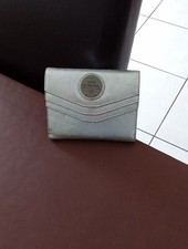 Preloved Diesel Silver Leather Purse Wallet Multi Pockets 