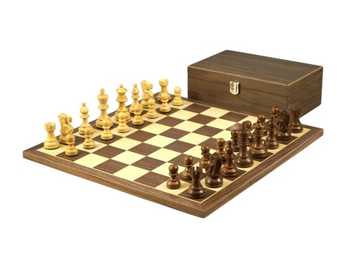 Walnut chess set inch with - walnut,