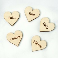 Personalised engraved hearts - personalised,