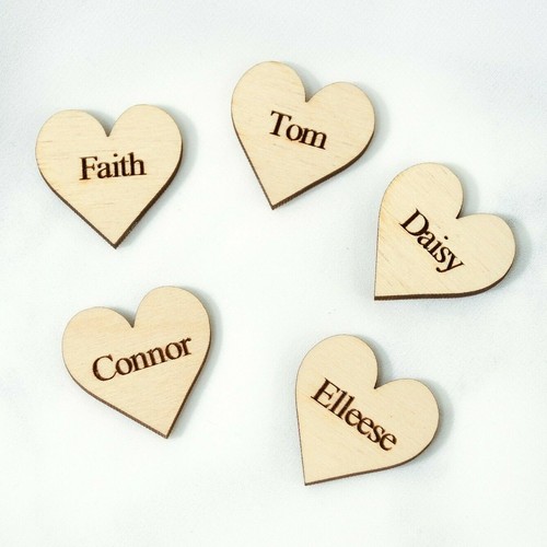 Personalised engraved hearts - engraved,