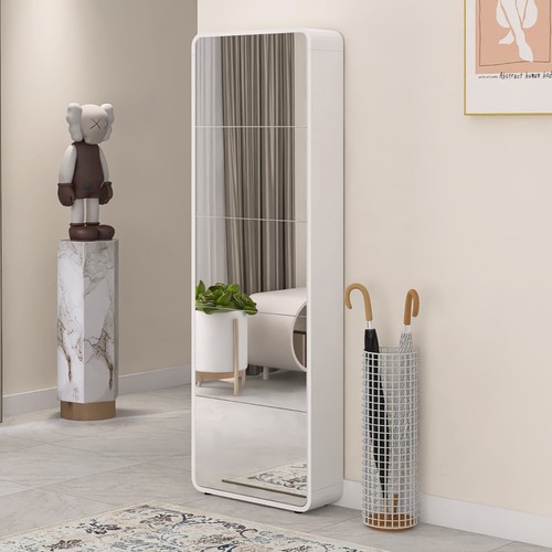Mirror shoe cabinet with - shoe,