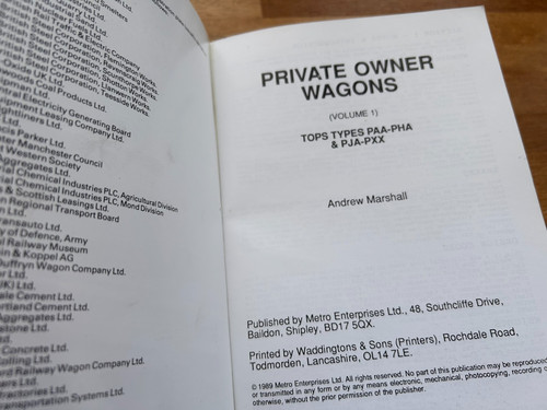 Private owner wagons - owner,