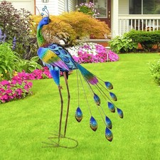 35″ Metal Peacock Garden