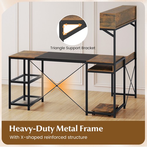 Reversible shaped desk - l-shaped, with