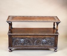 19th Century Carved Oak Monks