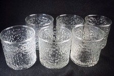 Set of 6 x Vintage Retro 70s Ravenhead SIESTA Whisky Tumbler Glasses 3"h