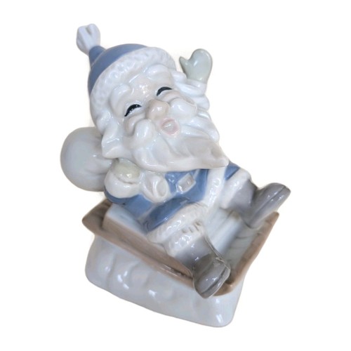 Vintage porcelain santa - vintage, on