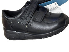 Boys Touch Fasten, Scuff Resistant Very Strong Leather School Shoe(UK 9, EUR 27)