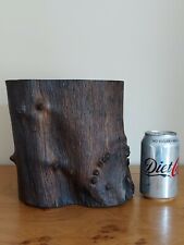 HUGE CEYLON  EBONY TREE STUMP - OLD CHINESE DYNASTY PENCIL / BRUSH  POT -6 KILO 