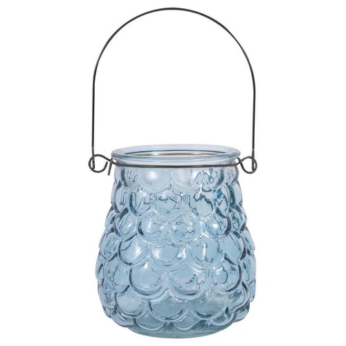Embossed glass hanging tea - embossed,