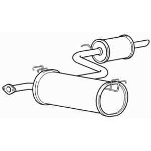 Quality rear exhaust silencer - exhaust,