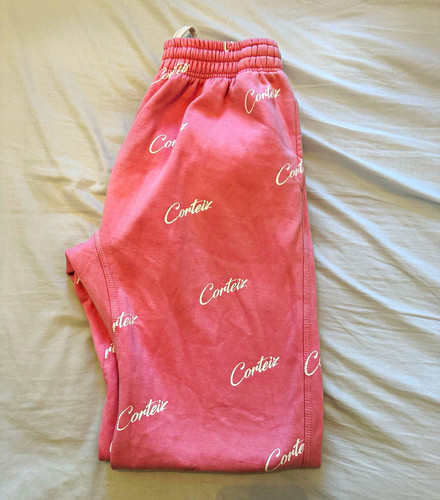 Corteiz pink logo jogger - pink,
