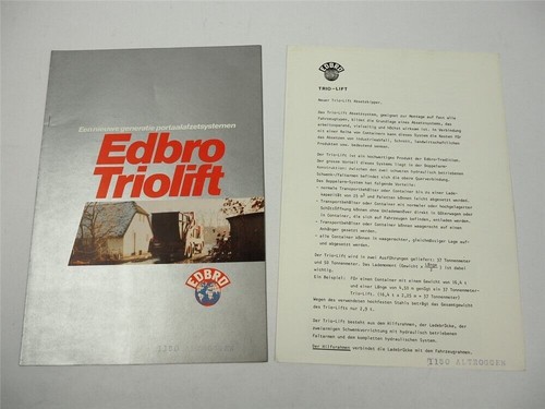 Edbro triolift skip loader for - loader,