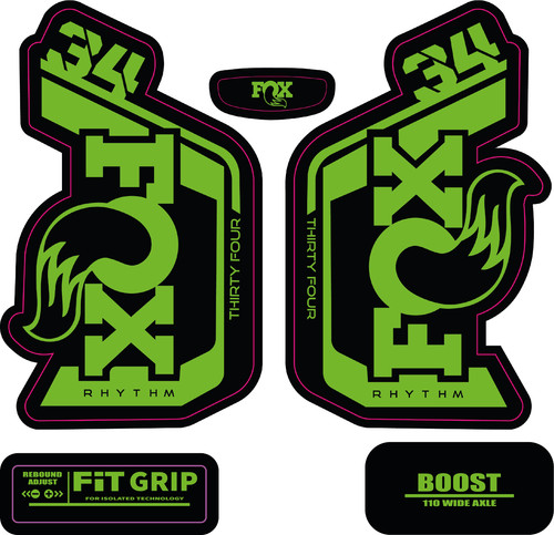 Fox rhythm forks decals - fox,