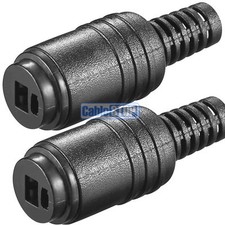 2 Pin DIN Socket Speaker Cable Audio Connector PACK of 2 - Screw Connections
