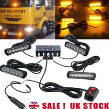 4x 6 LED 12/24V Amber Recovery