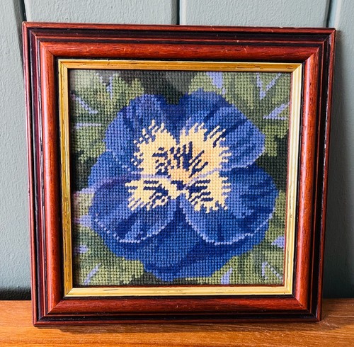 Vintage framed tapestry blue - framed,