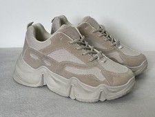 Womens Casual Beige Chunky