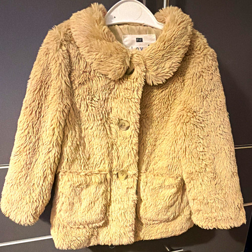 Girls beige faux fur - girls,