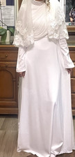 Fully covered Wedding Dress - size small with the veil
