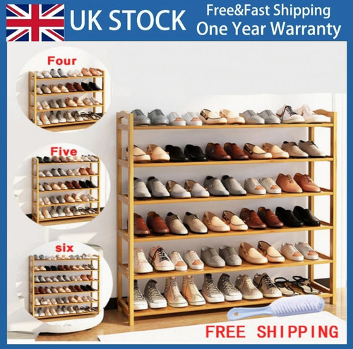 Tiers bamboo shoe rack - shoe,