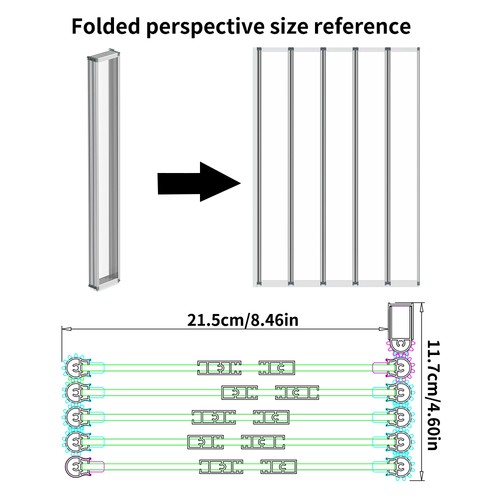 Folding bath shower screen - folding,