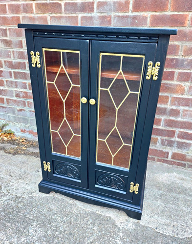 Black gold upcycled vintage - black,