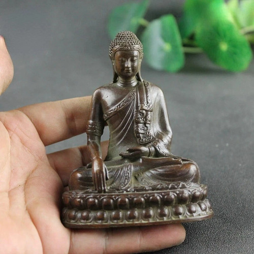 Antique copper shakyamuni - copper,